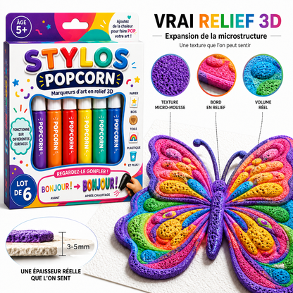 Économisez 50 % en commandant aujourd’hui丨🤡𝐁i𝐥𝐥𝐡𝐨𝐥® Stylo artistique 3D en relief – Transformez vos dessins plats en créations 3D à toucher